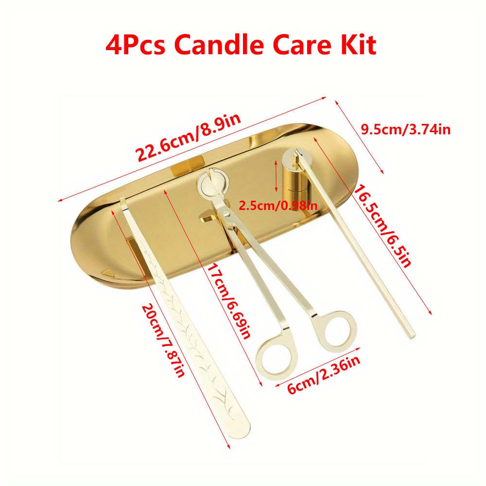 4pcs/set Luxury Candle Care Ki - Candle Making Supplies Online review and price
